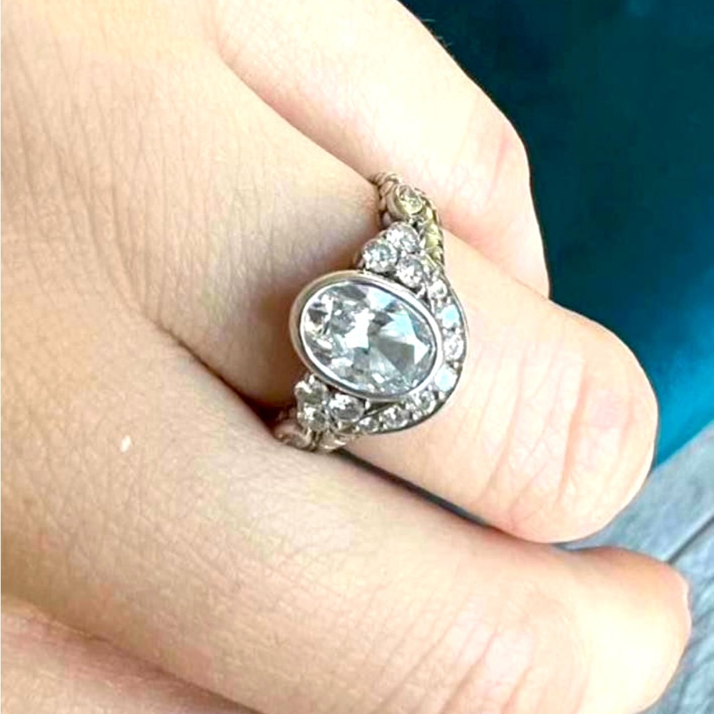 Wedding band + Engagement ring & 5,5 size